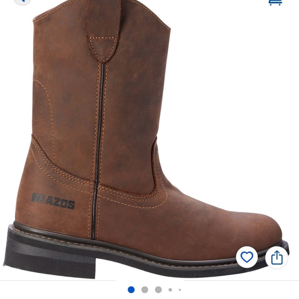 Brazos Men's Brown Leather Boots